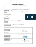 Formules de Magnetisme