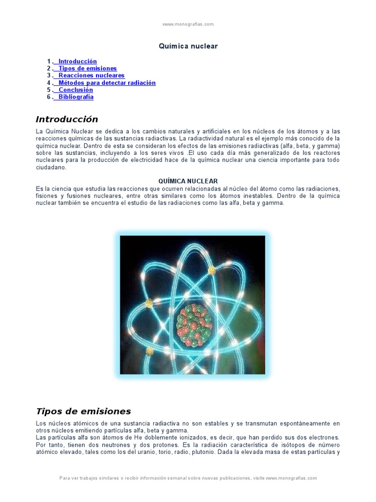 Quimica Nuclear La energía nuclear Reacción