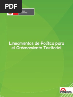 Lineamientos de Política Para El Ordenamiento Territorial