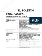 El Boletin para Padres : Date/Fecha: 07/09/06 To/a 11/09/15