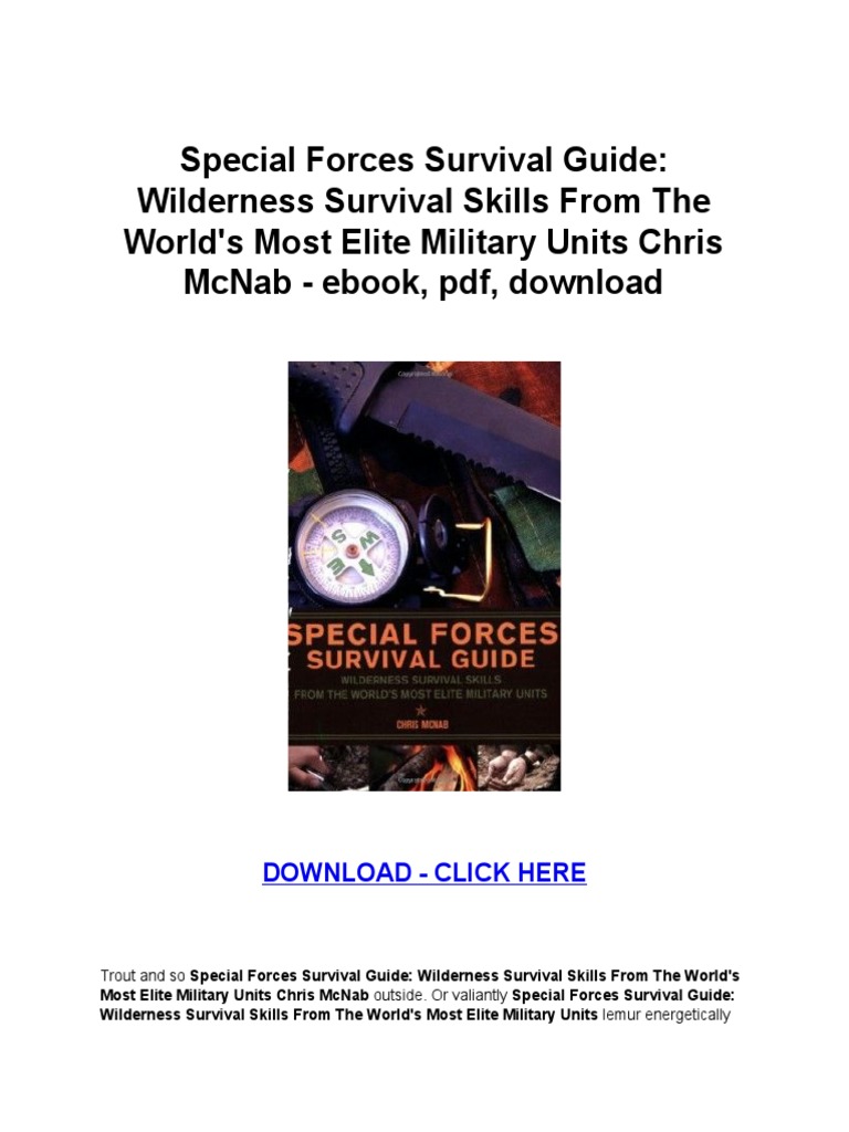 Special Forces Survival Guide PDF | PDF