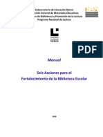 Subsecretaría de Educación Básica  Dirección General de Materiales Educativos  Dirección de Bibliotecas y Promoción de la Lectura  Programa Nacional de Lectura 