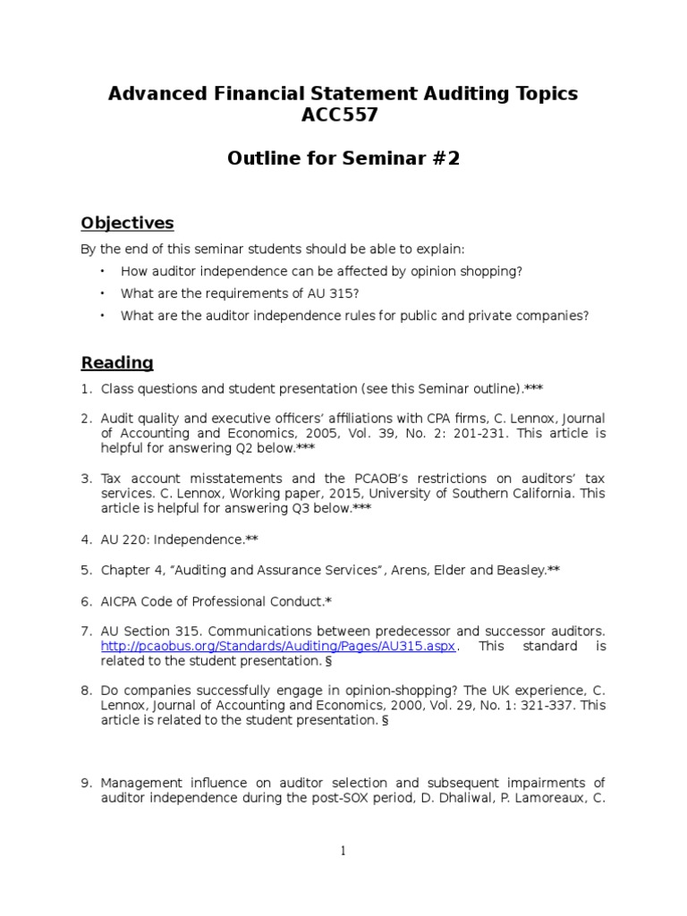 Auditor independence essays image