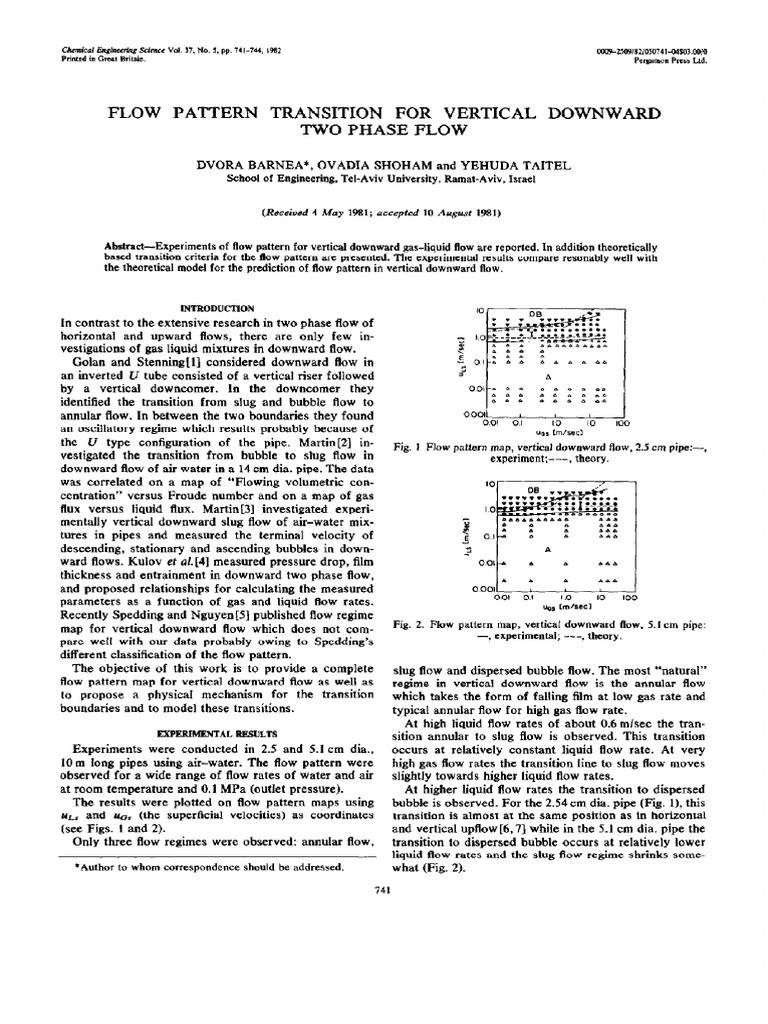Downward Two-Phase Flow Patterns | PDF | Fluid Dynamics | Liquids