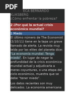 Articulo Bernanrdo Kligksberg No. 3 ¿Por qué la actual crisis económica mundial?