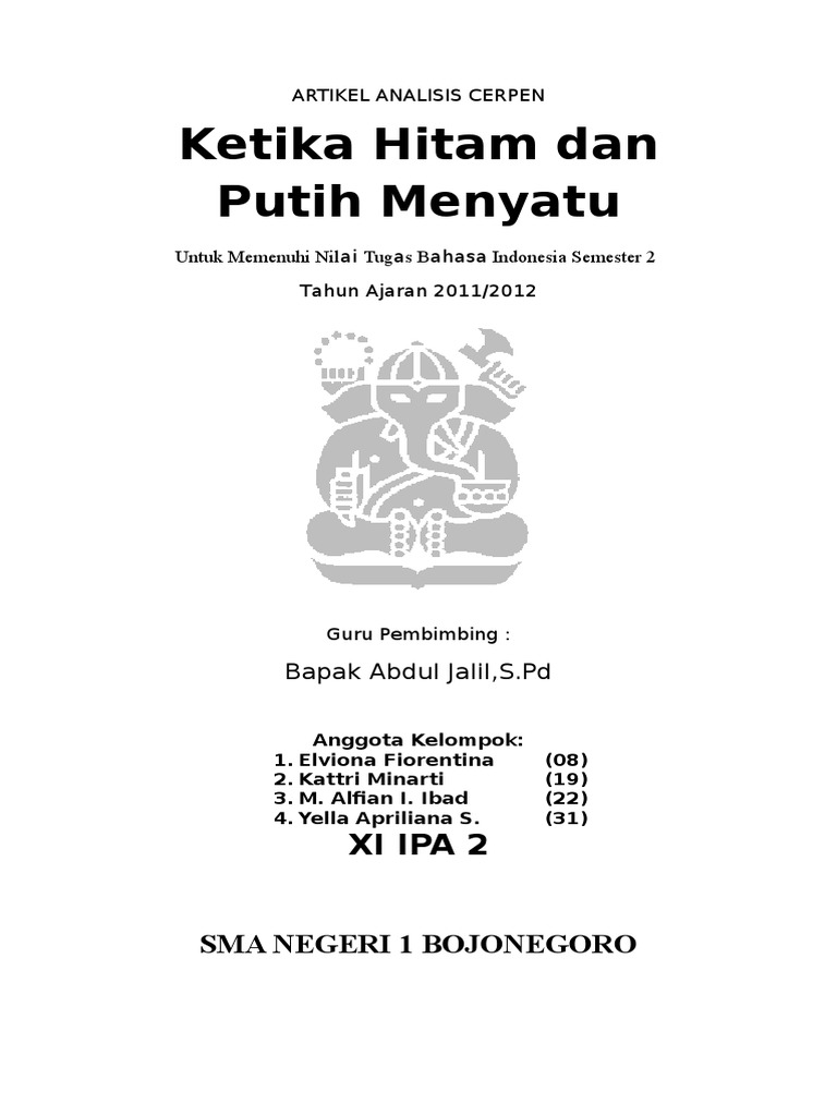 Artikel Analaisis Cerpen