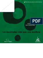 Los Decimales: Más Que Una Escritura. Reflexiones Sobre Su Aprendizaje y Enseñanza