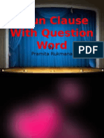 Noun Clause With Question Word