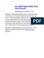 What Maulana Abdul Sattar Khan Niazi Said About Yusuf