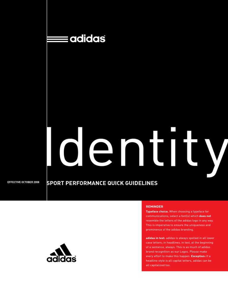altura Encogimiento Higgins Adidas Design Guidelines | PDF | Logos | Typefaces