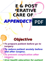 Pre & Post Operative Care of Appendicectomy
