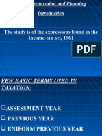 The Study Is of The Expressions Found in The Income-Tax Act, 1961