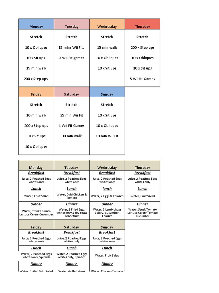 Excercise Stuff | PDF | Salad | Lunch