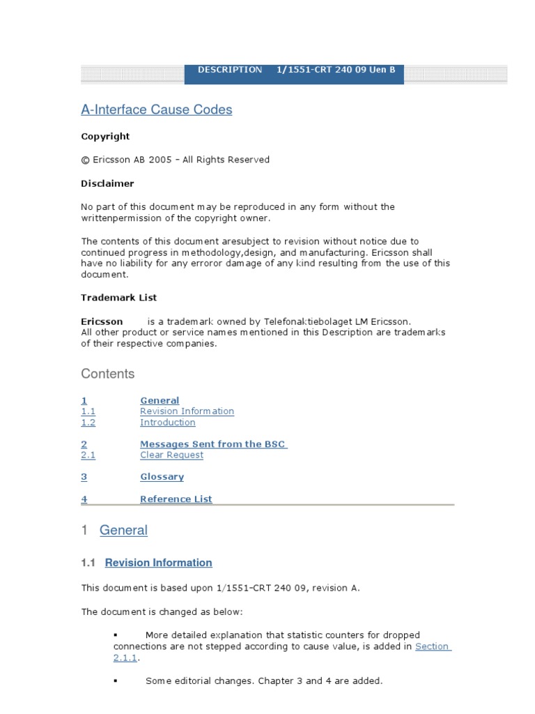 A Interface Cause Codes | PDF | Radio Resource Management | Information ...