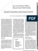 Heat Input and Dilution Effects in Microalloyed Steel Weld Metals