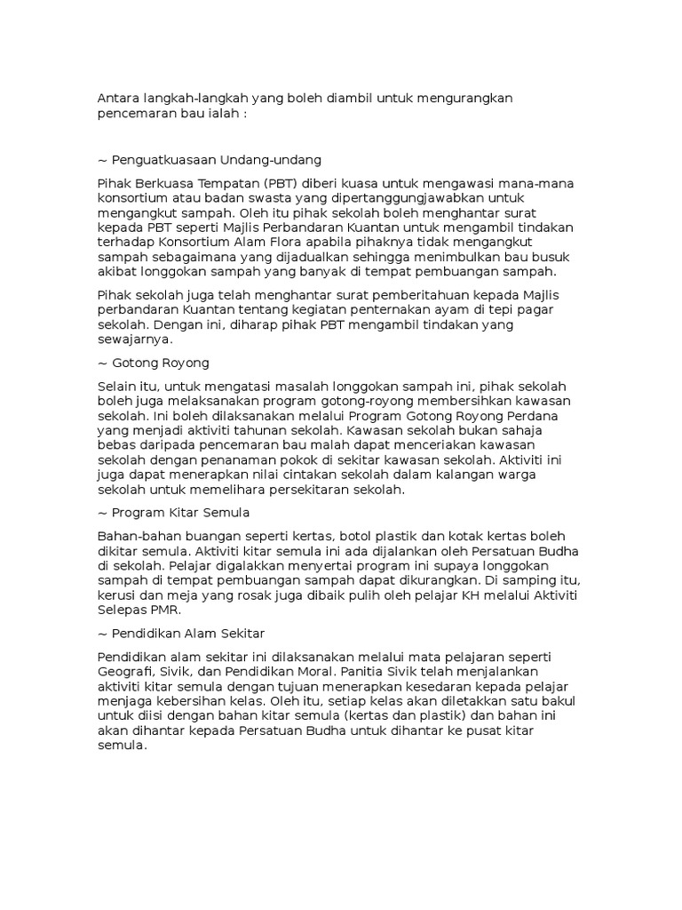Badukan Com Faktor Punca Pencemaran Udara Contoh Tugasan Geografi Pt3
