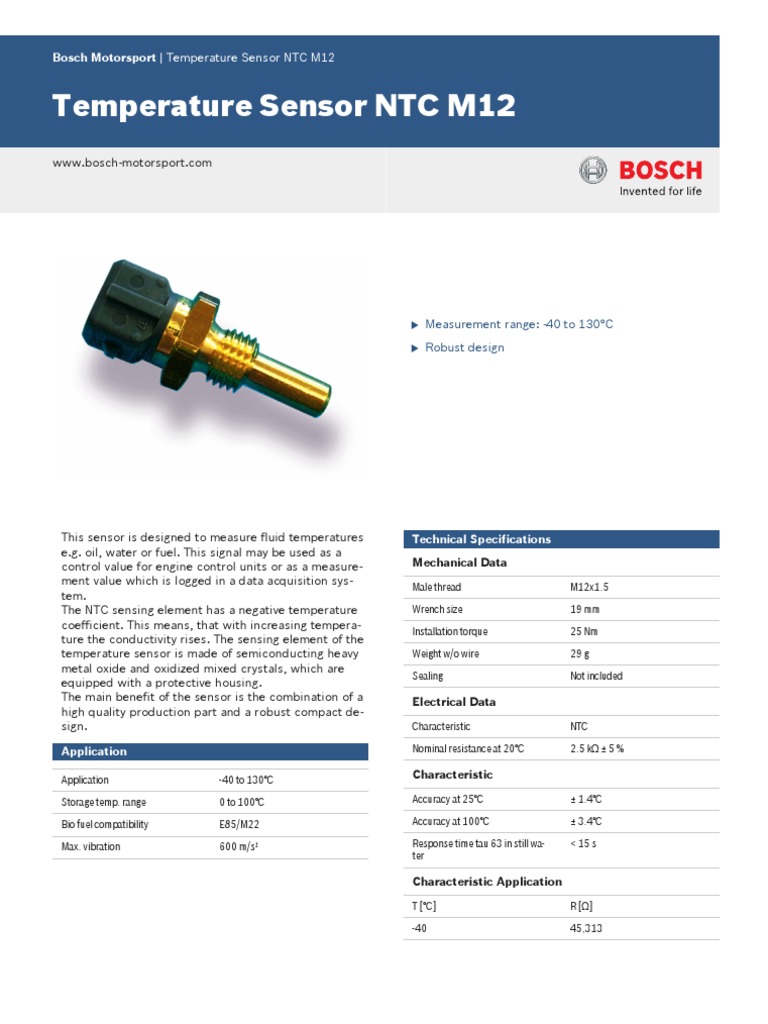 NTC Refrigerante | PDF | Sensor | Electrical Resistivity And Conductivity