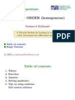 Second Order Differential Equations Homog