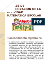 Niveles de Algebrización de La Actividad Matemática Escolar