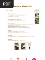 Novetats Febrer 2010