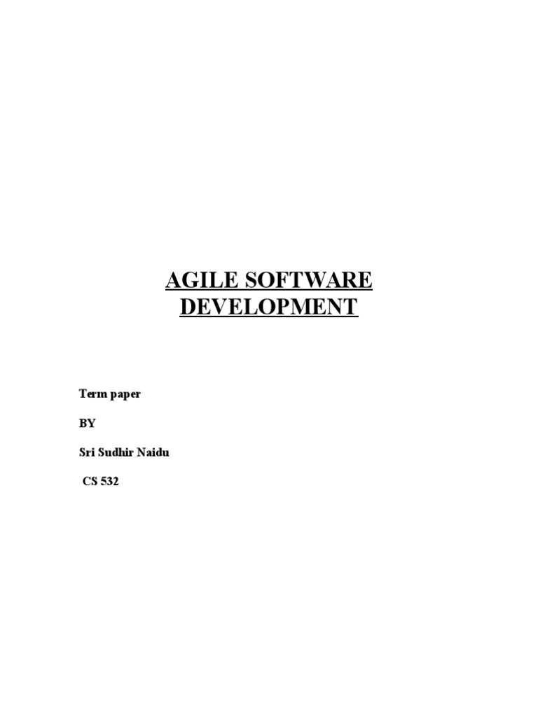 AGILE SOFTWARE DEVELOPMENTvv | PDF