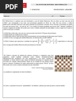 8º Ano - Lista Do Plantão de Recuperação - Matemática - 1º Semestre-2015 (1)