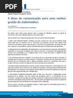 5 Dicas de Comunicao Para Uma Melhor Gesto de Stakeholders