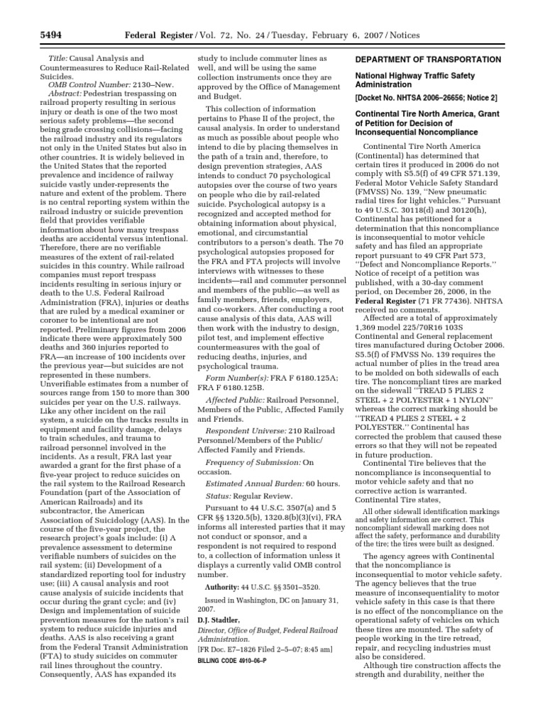 Notice: Motor Vehicle Safety Standards Exemption Petitions, Etc ...