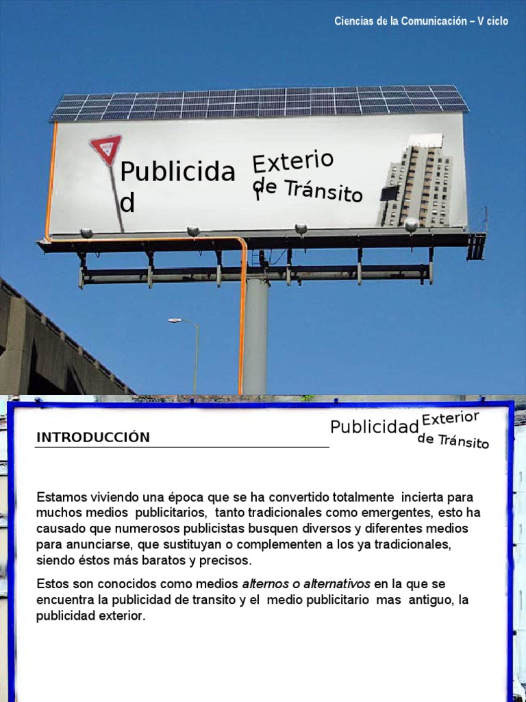 Publicidad Exterior y de Transito