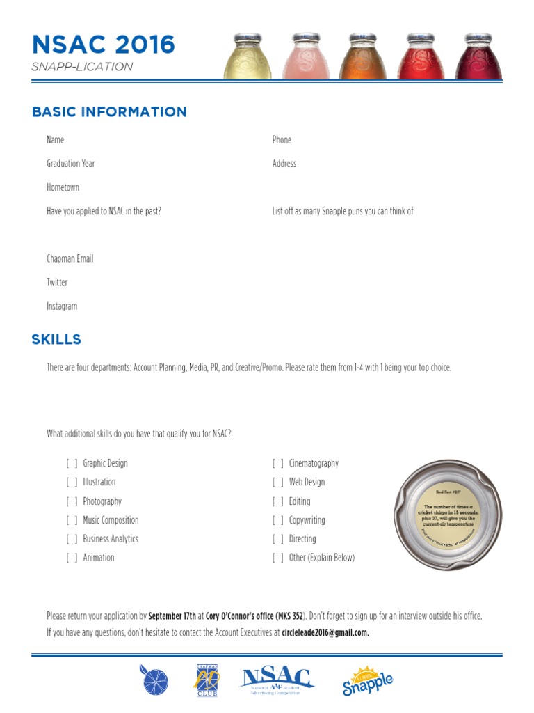 NSAC 2016 Application Guidelines | PDF