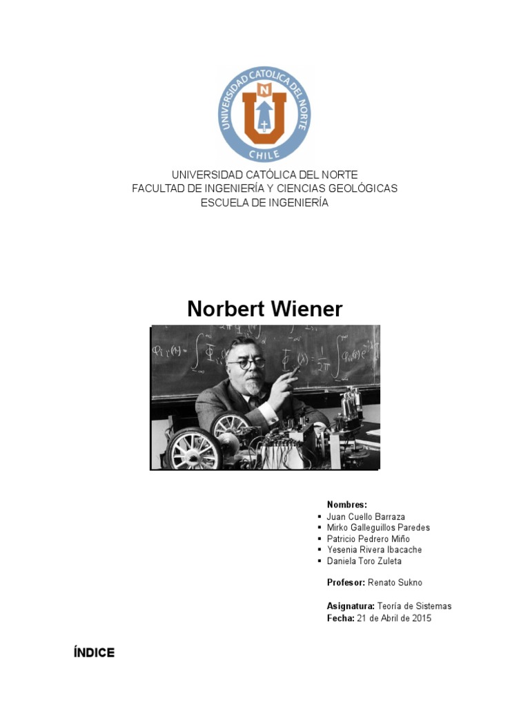 Norbert Wiener | PDF | Ciencia cognitiva | Ciencia y Tecnología