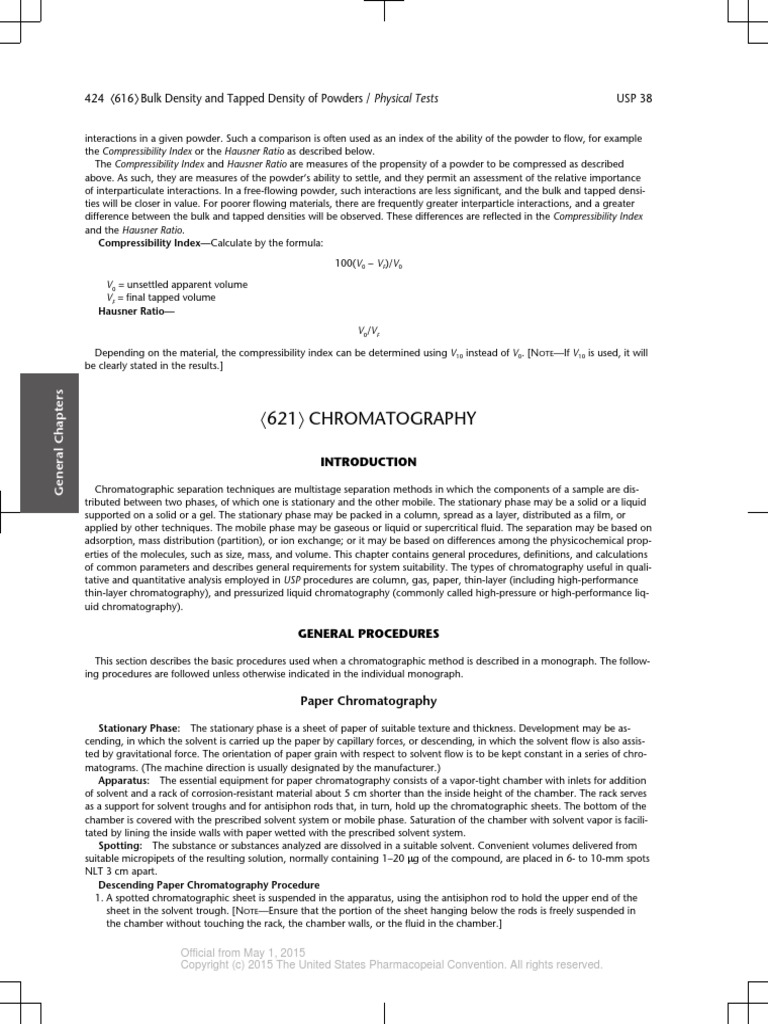 Guia Cromatografía USP 38 | PDF | Chromatography | High Performance ...