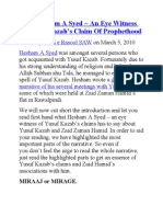Meet Hesham A Syed - An Eye Witness of Yusuf Kazzab Prophet Hood Claims