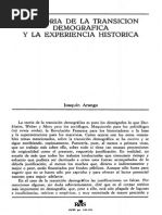 Arango (1980) - La teoría de la transición demográfica y la experiencia histórica