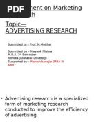 Download Advertising Research by manishkanojia_ SN27880255 doc pdf