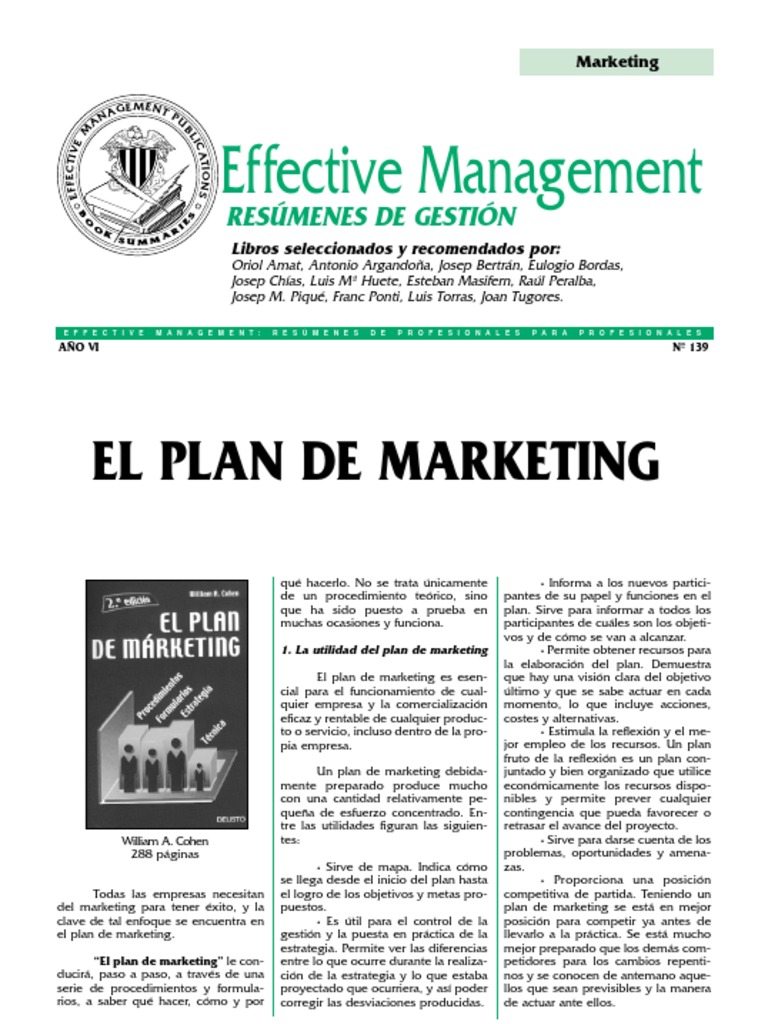 El Plan de Marketing | PDF | Distribución (comercial) | Marketing