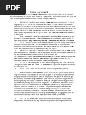 Roommate Agreement