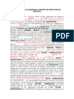 Modelo Para La Elaboracion Contrato de Prestacion de Servicios