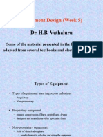Equipment Design (Week 5) : Dr. H.B. Vuthaluru