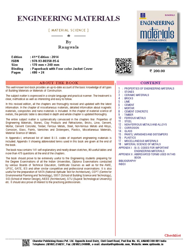 Engineering Materials by Rangwala PDF Corrosion Concrete