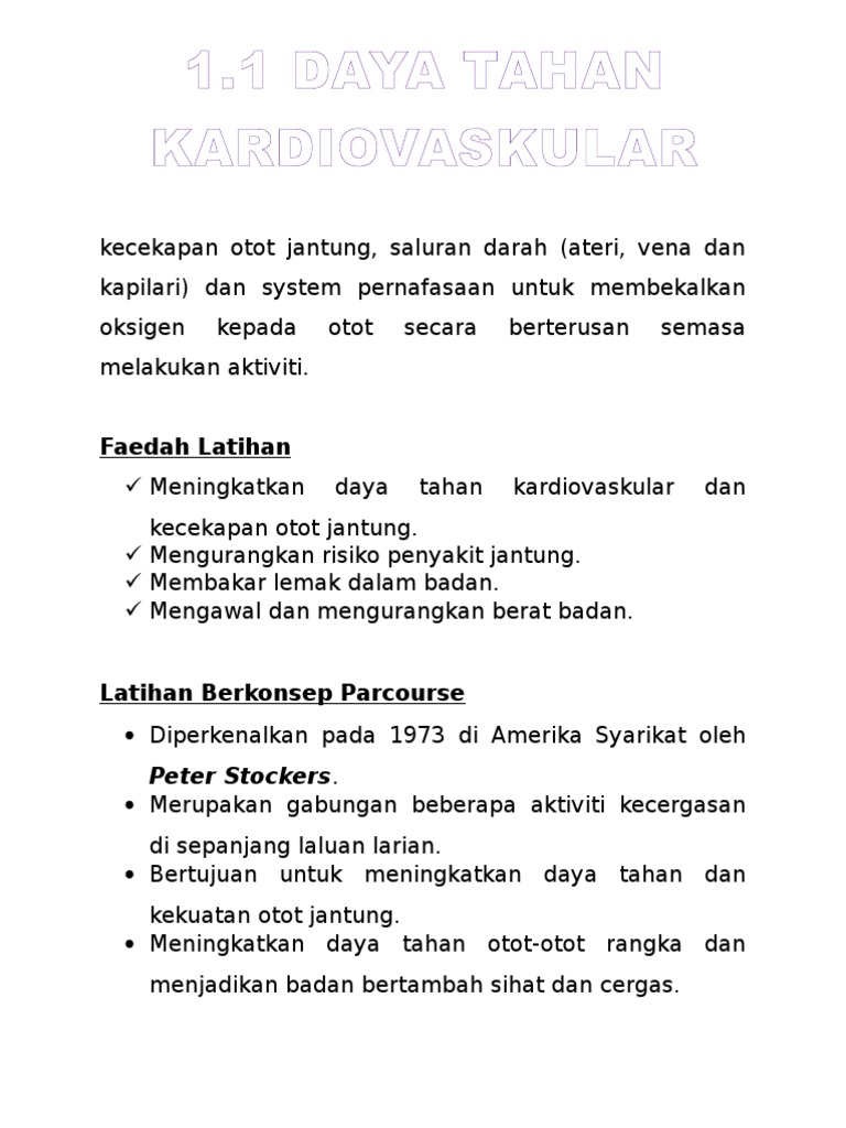 Daya Tahan Kardiovaskular Pdf