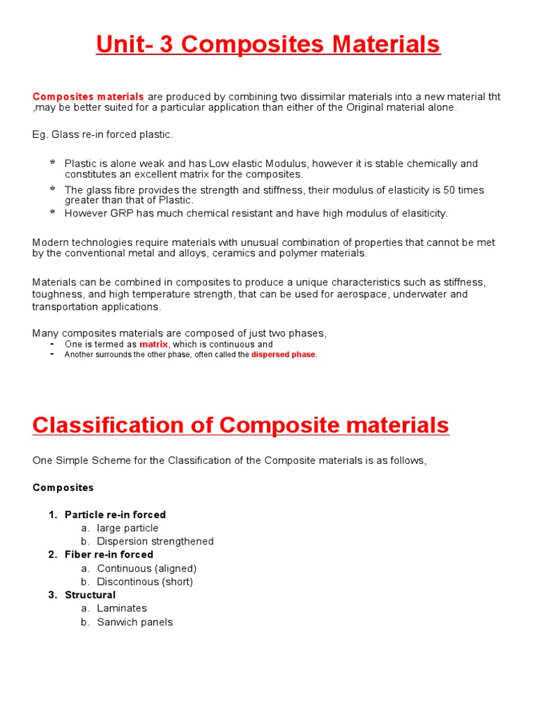 Overview of Composite Materials | PDF | Prestressed Concrete | Concrete