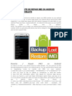 How To Rewrite or Repair Imei On Android Phones and Tablets