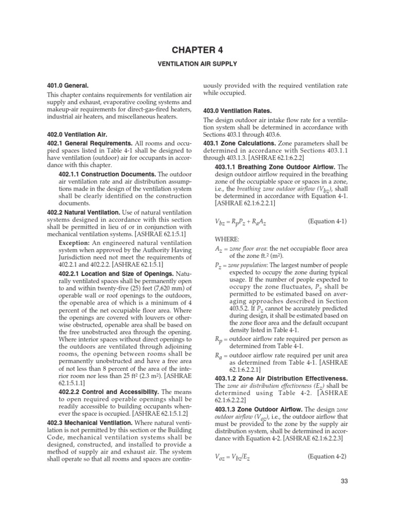 Uniform Mechanical Code - 2009 Chapter 4 | PDF | Ventilation ...