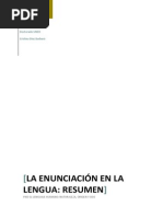 La Enunciación en La Lengua - Resumen