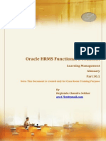Oracle HRMS Functional Document: Learning Management Glossary