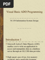 Visual Basic ADO Programming: 56:150 Information System Design