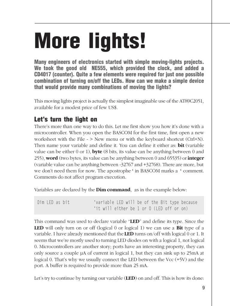 Simple Moving Lights Project Guide | PDF | Technology & Engineering