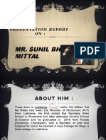 Mr. Sunil Bharti Mittal: Presentation Report On