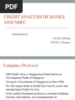 Overview of Banking Sector and Credit Analysis of